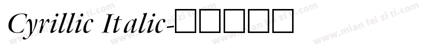 Cyrillic Italic字体转换